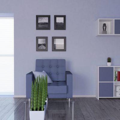 Render of 3D contemporary Living Room Interior and modern furniture